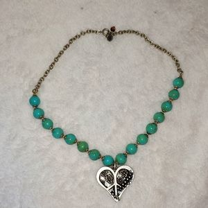 Necklace Turquoise Beads Heart pendant